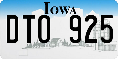 IA license plate DTO925
