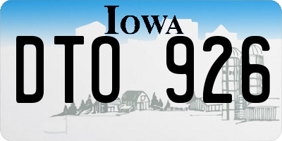 IA license plate DTO926