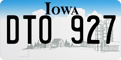 IA license plate DTO927