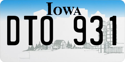 IA license plate DTO931
