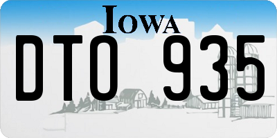 IA license plate DTO935