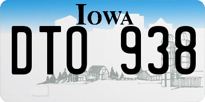 IA license plate DTO938
