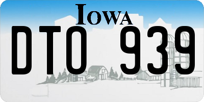 IA license plate DTO939