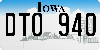 IA license plate DTO940