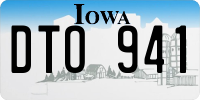 IA license plate DTO941