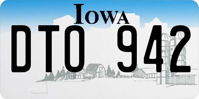 IA license plate DTO942