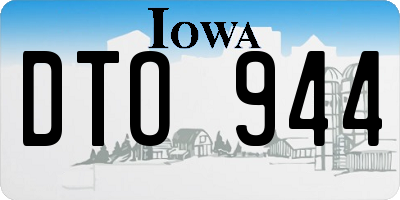 IA license plate DTO944