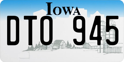 IA license plate DTO945