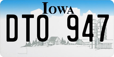 IA license plate DTO947