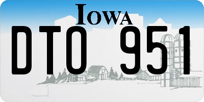 IA license plate DTO951