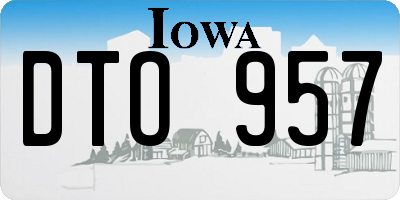 IA license plate DTO957