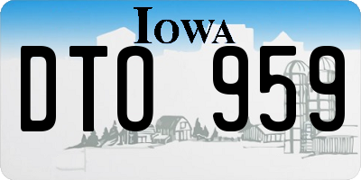 IA license plate DTO959