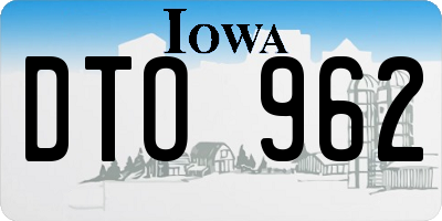 IA license plate DTO962