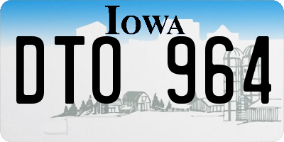 IA license plate DTO964