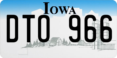 IA license plate DTO966