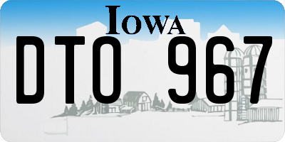 IA license plate DTO967
