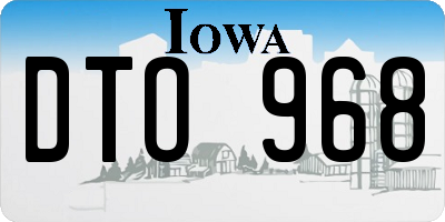 IA license plate DTO968