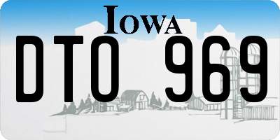 IA license plate DTO969