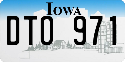 IA license plate DTO971