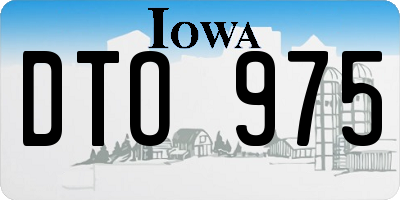 IA license plate DTO975