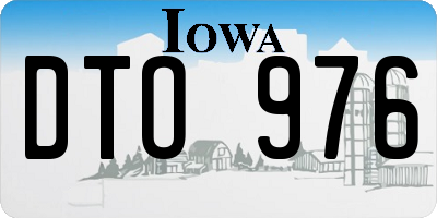 IA license plate DTO976
