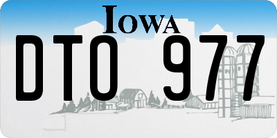 IA license plate DTO977