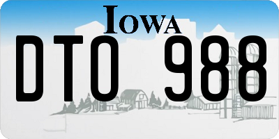 IA license plate DTO988