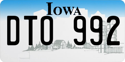IA license plate DTO992