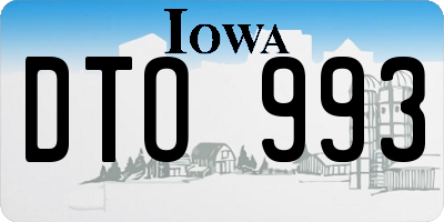 IA license plate DTO993