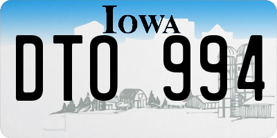 IA license plate DTO994