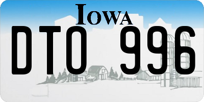 IA license plate DTO996