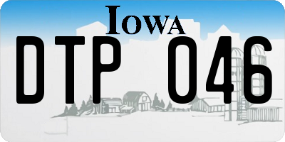 IA license plate DTP046