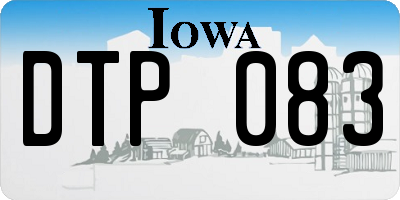 IA license plate DTP083