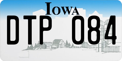 IA license plate DTP084