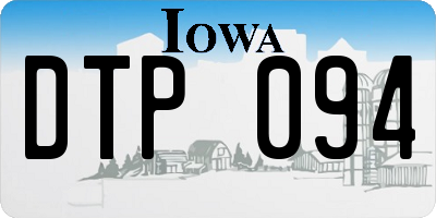 IA license plate DTP094