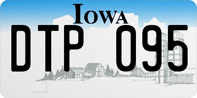 IA license plate DTP095