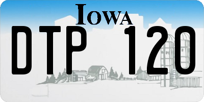 IA license plate DTP120
