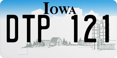 IA license plate DTP121