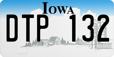 IA license plate DTP132