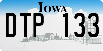 IA license plate DTP133