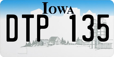 IA license plate DTP135