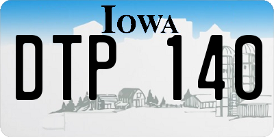 IA license plate DTP140
