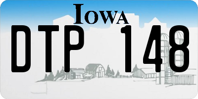 IA license plate DTP148