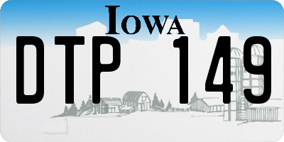 IA license plate DTP149