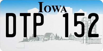 IA license plate DTP152
