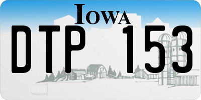 IA license plate DTP153