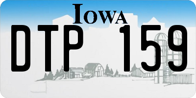 IA license plate DTP159