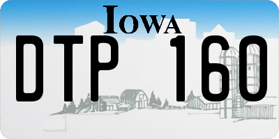 IA license plate DTP160