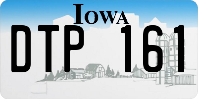 IA license plate DTP161