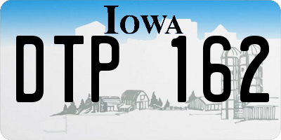 IA license plate DTP162